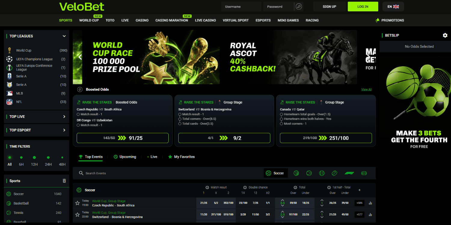 VeloBet Bookmaker Not on Gamstop